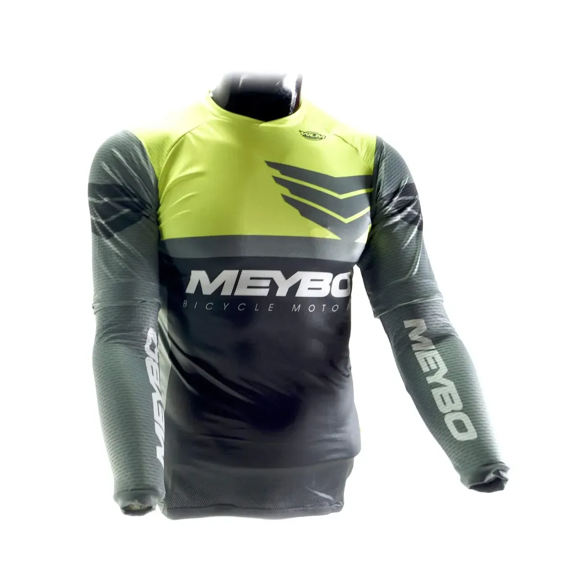 Meybo WLM Pro One Slimfit Race jersey Black/Grey/Hi-Vis